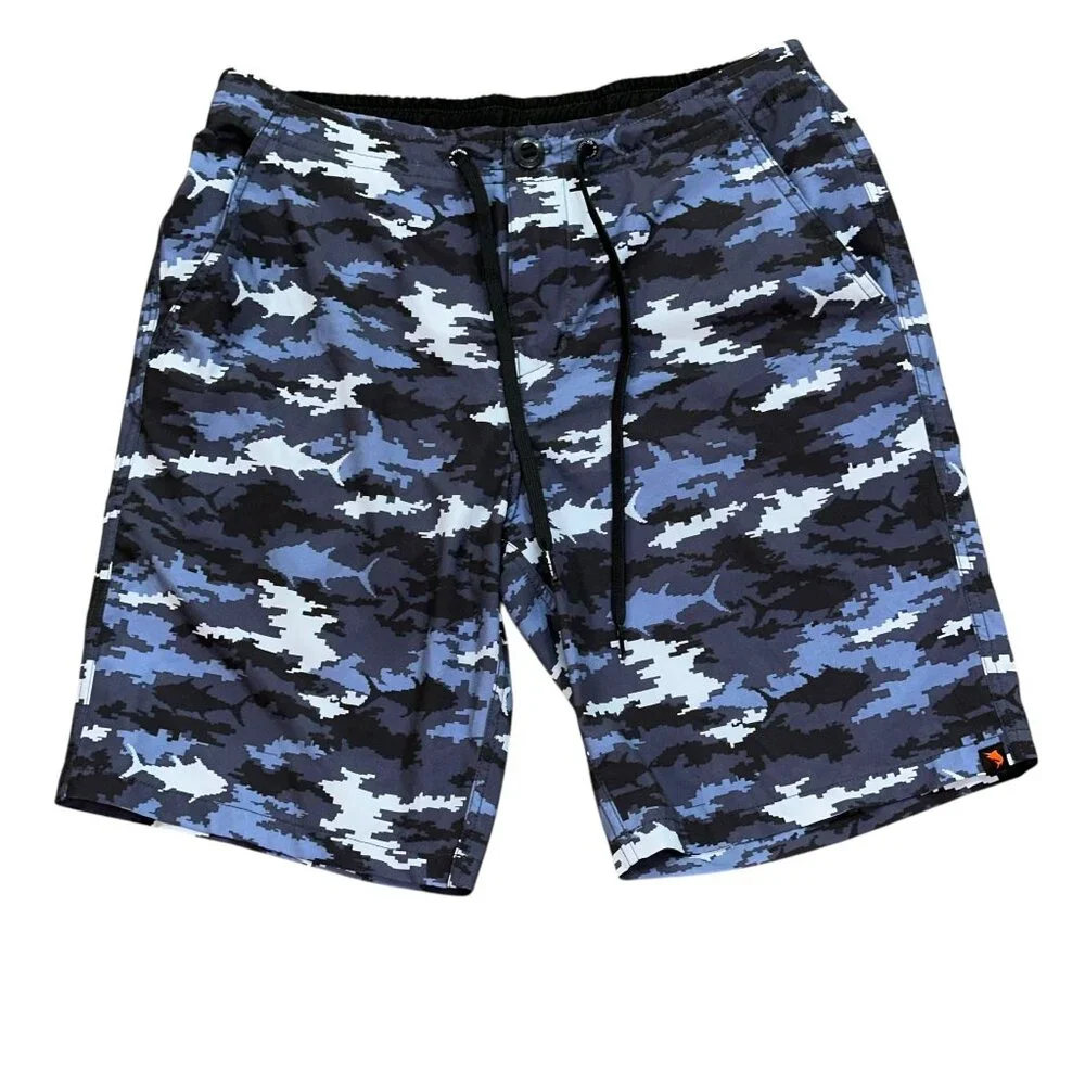 SALT LIFE Journey Boardshorts Swim Bottom Board Shorts Blue 30 Bathing Suit Pool